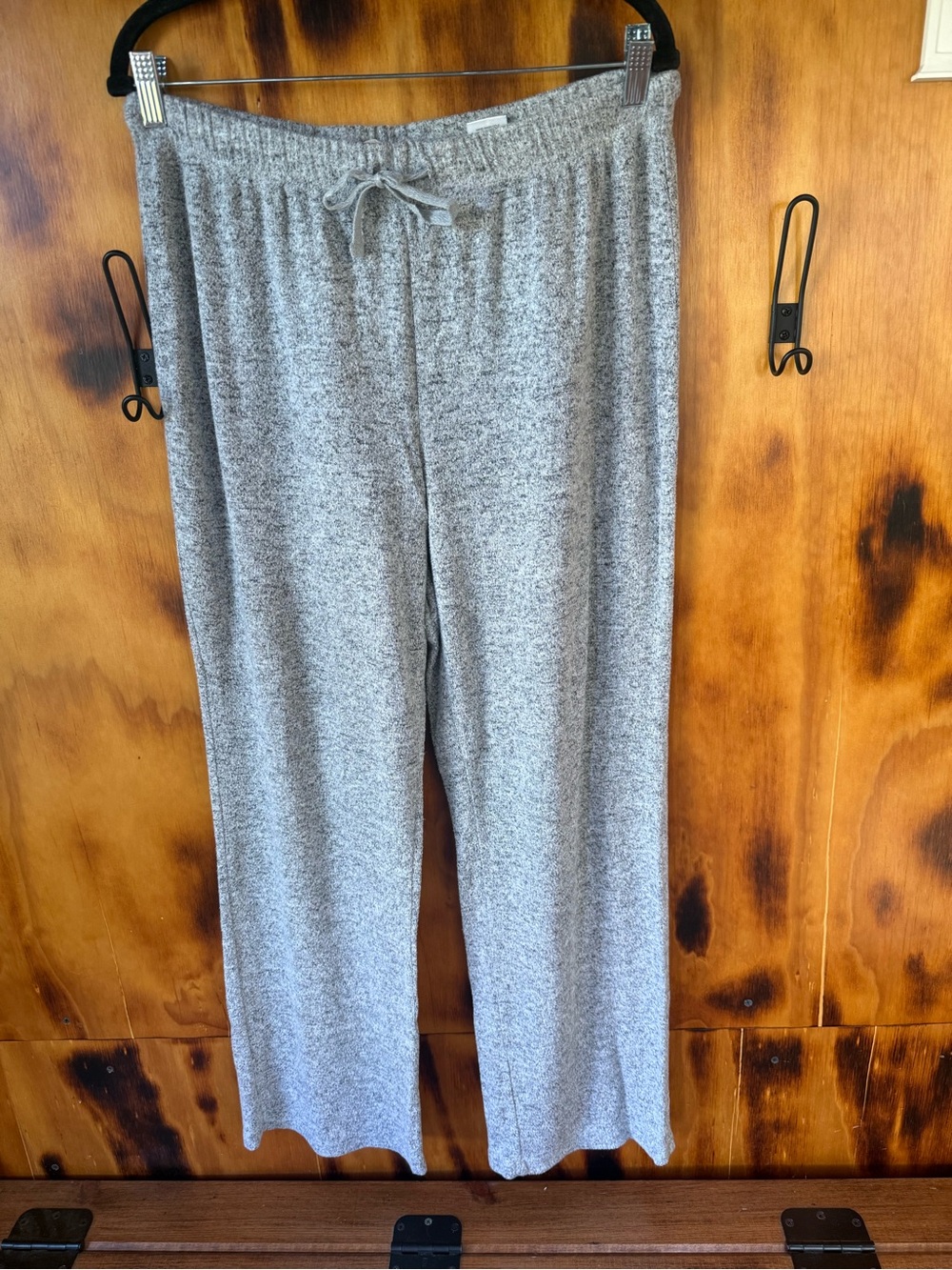 Pink Republic Heather Gray Wide-Leg Knit Lounge Pants